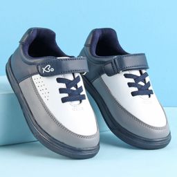 Babyoye Solid Casual Shoes with Velcro Closure - Blue-image-61