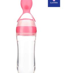 Luvlittle Silicone Squeezy Food Feeder Bottle With Spoon pink - 90 ml-image-38