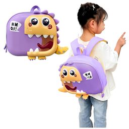 Bembika School Bag The Perfect Children Backpack and School Bags For Kids Compact Stylish Backpack For Kids Exceptional-Quality Kids Kindergarten Backpack and Travel Backpack- (LittleDinosaur|Purple) Height 10 Inches-30