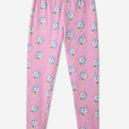 The Souled Store Cotton Elastane Unicorn Printed Leggings - Pink-image-64