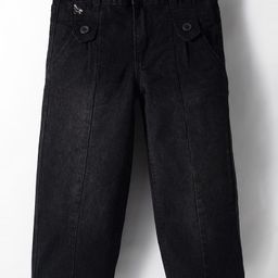 Under Fourteen Only Mild Washed Palazzo Fit Jeans - Black-picture-30