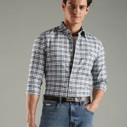 Tommy Hilfiger Europe Oxford Tartan Checked Slim Fit Organic Cotton Shirt-picture-38
