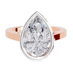 Sparkles 14KT Rose Gold Ring With 3 Carat Lab Grown Diamond- 4.64 g-picture-43