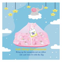 Toddylon Baby Bedding Combo Mattress with Mosquito Net & Nappy Changing Mats - Pink image 3