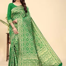 MORDEN MUSE Woven Design Zari Banarasi Saree-picture-40
