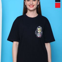 Dreambe Women Typography 2 Wonder Woman Printed Applique T-shirt-image-78