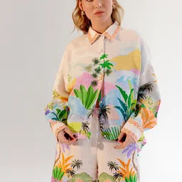 NOIB Women Floral Printed High-Rise Shorts-image-87