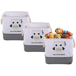 Aura 3-Pcs White & Grey Drawer Storage Basket With Handle-29