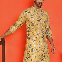 Anouk Men Floral Printed Sequinned Floral Kurta-picture-6