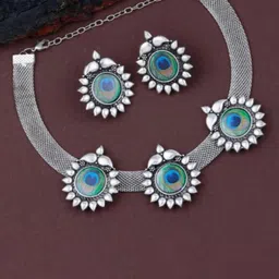 PUJVI Silver Plated Alloy Jewellery Set-picture-24