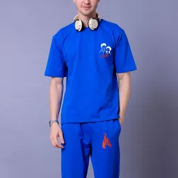 Lazy Lush Pack Of 2 Printed Pure Cotton T-Shirt & Joggers Co-Ord Set-image-45