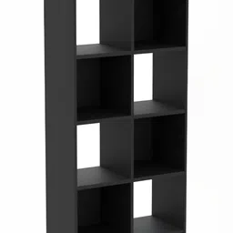 Oakcraft Black 8 Cube Engineered Wooden Open Bookshelf image 2