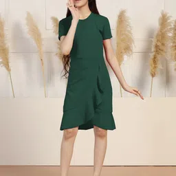 OMPAX Girls Solid Wrap Dress-picture-27