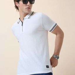 Status Quo Men Self Design Polo Collar T-shirt-picture-1