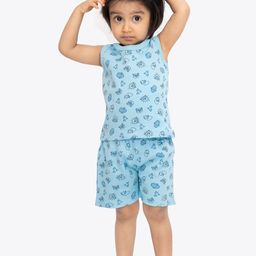 ariel Unisex Kids Printed T-shirt with Shorts-31