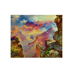 Inephos Blue & Brown Floral and Botanical Canvas Wall Art-image-72
