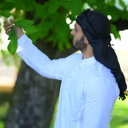 Baraqah Men Flared Sleeves Thread Work Pathani Kurta image 2