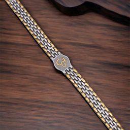 LAKSH Men Stainless Steel Silver-Plated Armlet Bracelet-49