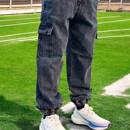 styzon Men Loose Jogger Mid-Rise Jeans-image-39