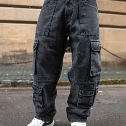 Powerlook Men Loose Fit Cargos Trousers-image-66