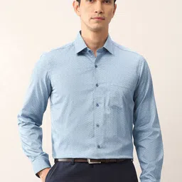 Arrow Men Slim Fit Spread Collar Geometric Printed Cotton Formal Shirt-picture-44