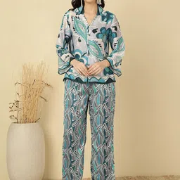 FUTURO Floral Printed Shirt With Trousers-image-33