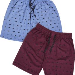 Pack of 2 Printed Women Multicolor Regular Shorts-image-82
