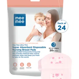 Mee Mee Ultra Thin Super Absorbent Disposable Nursing Breast Pads - 24 Pieces-picture-41