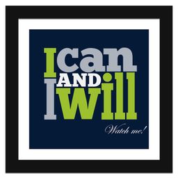 Wens Inspirational Quotes Frame I Can And I Will Print - Multicolor-1