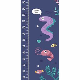 WENS Height Measurement Wall Sticker Sea Animal Print - Blue-image-24