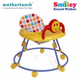 Mothertouch Smiely Round Walker With Toy Bar - White Yellow-23