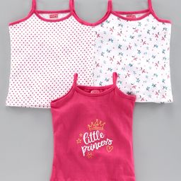 Babyhug 100% Cotton Slips Pack of 3 - Pink-image-58