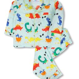Knitting Doodles Full Sleeves Dinosaurs Print Night Suit - Multicolor-image-1
