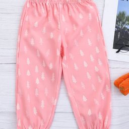Kookie Kids Full Length Lounge Pant Tree Print - Pink-image-47