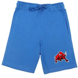 Wear Your Mind Angry Bull Graphic Print Detailing Shorts - Royal Blue-picture-46