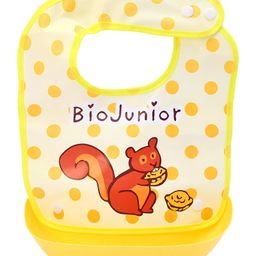 Ladybug Feeding Bib with Crumb Catcher Tray - Yellow-image-69