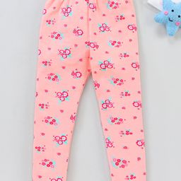 Babyhug Full Length Leggings Floral Print - Pink-image-120