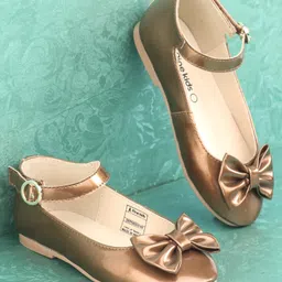 Pine Kids Party Wear Ballerina Bow Applique - Bronze-picture-38