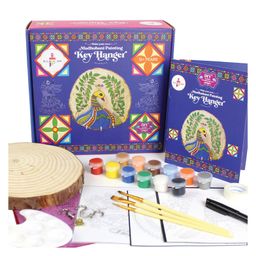 Kalakaram Make Your Own Madhubani Painting Key Hanger DIY Activity Box - Multicolour-21