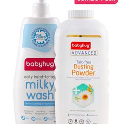 Babyhug Daily Head To Toe Milky Wash - 400 ml & Babyhug Advanced Talc-Free Dusting Powder - 400gm-image-25