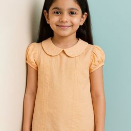EARTHY TWEENS Girls Blush Rose Blouson Top-image-0