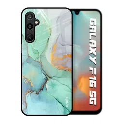 QRIOH Unisex Samsung Galaxy F16 5G Abstract Marble Shockproof Glass Back Case-picture-27