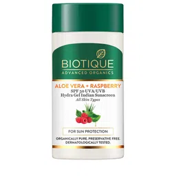 Biotique Aloe Vera & Raspberry SPF 50 Hydra Gel Indian Sunscreen - 25 g-image-25