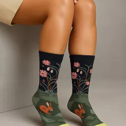ZEVORA Patterned Calf Length Socks-picture-29