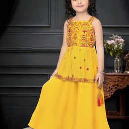 MD ENTERPRISE Kids-Girls Yellow Clothing Set-image-57
