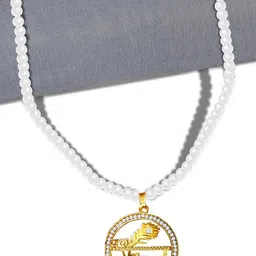 Utkarsh Pendant Khatu Shyam Stainless Steel Artificial Beads Circular Shaped Pendant-picture-20