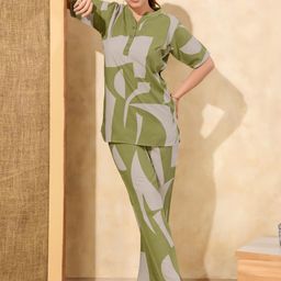 TRUNDZ Printed Mandarin Collar Tunic & Trousers-image-66