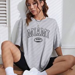 SZN Women Typography Printed Round Neck Cotton Oversized T-shirt-image-29
