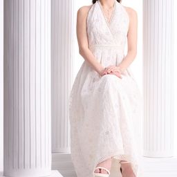 Vero Moda Tie-Up Neck Fit & Flare Maxi Dress-image-9