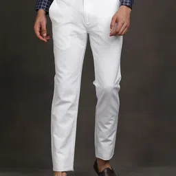 Turtle Men Relaxed Skinny Fit Chinos Trousers-image-30
